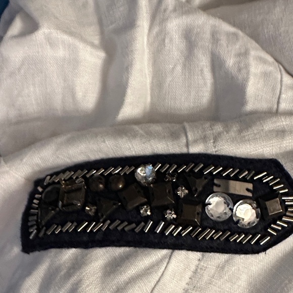 INC International Concepts White Utility Jacket with Black Details - Picture 3 of 3